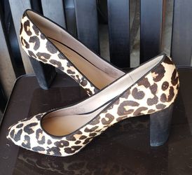 LEOPARD BLOCK 3 INCH HEEL BRAND ESSEX LANE SIZE 6 1/2