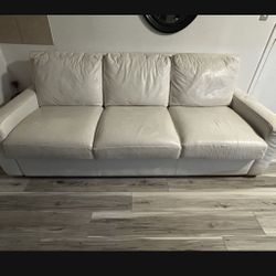 Leather Sofá Pullout Bed 