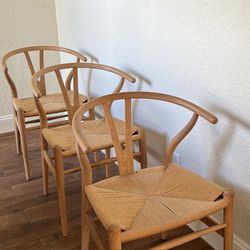 Han J Wegner for Carl Hansen Authentic CH24 Wishbone Chairs(3)