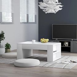 Free- Used - Coffee Table Storage Cabinet Coffee Table Tea End Table Chipboard Sofa and Couch End Side Table for Living Room Home Furniture