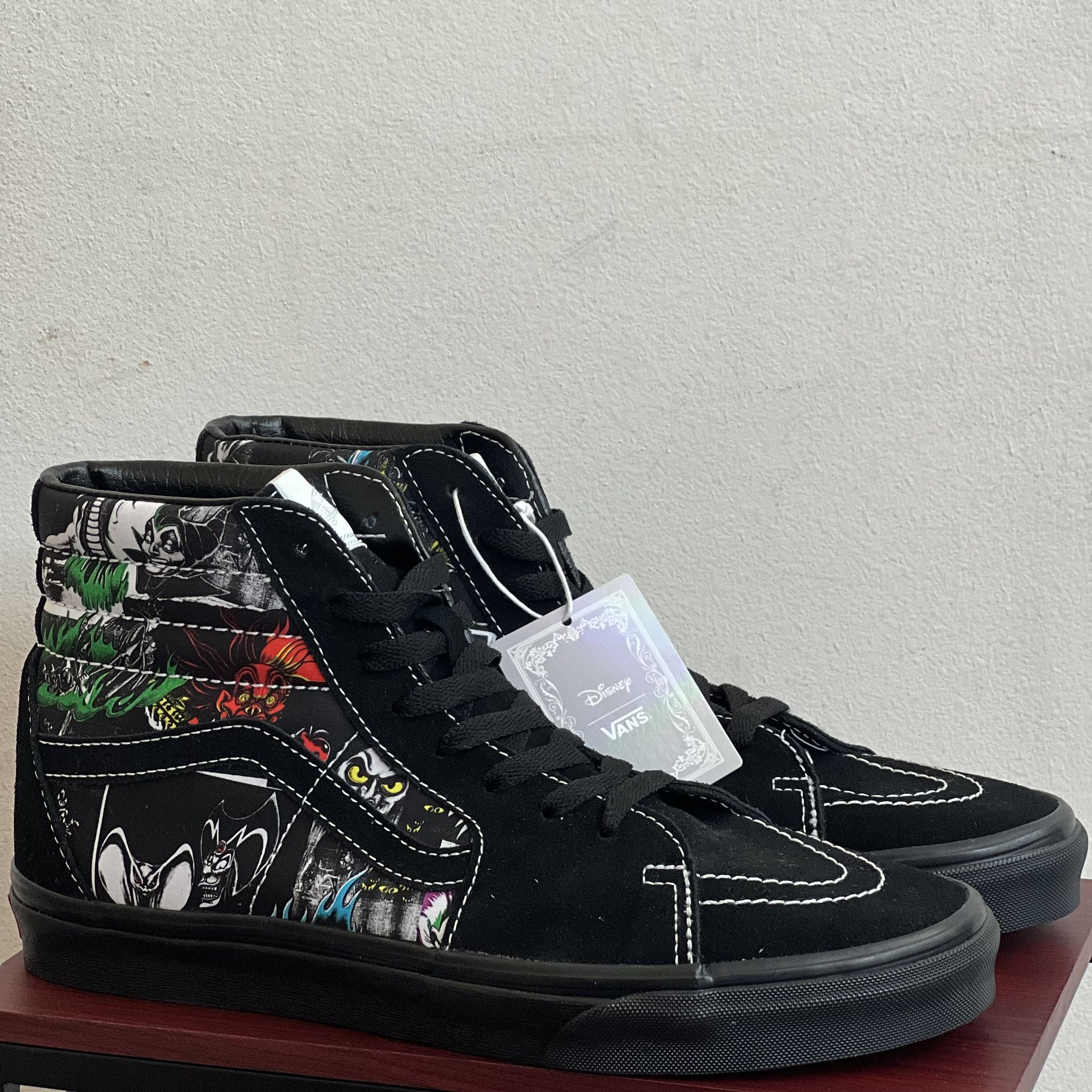 Vans x Disney 100 Sk8- High Villains Black Skateboarding Sneakers