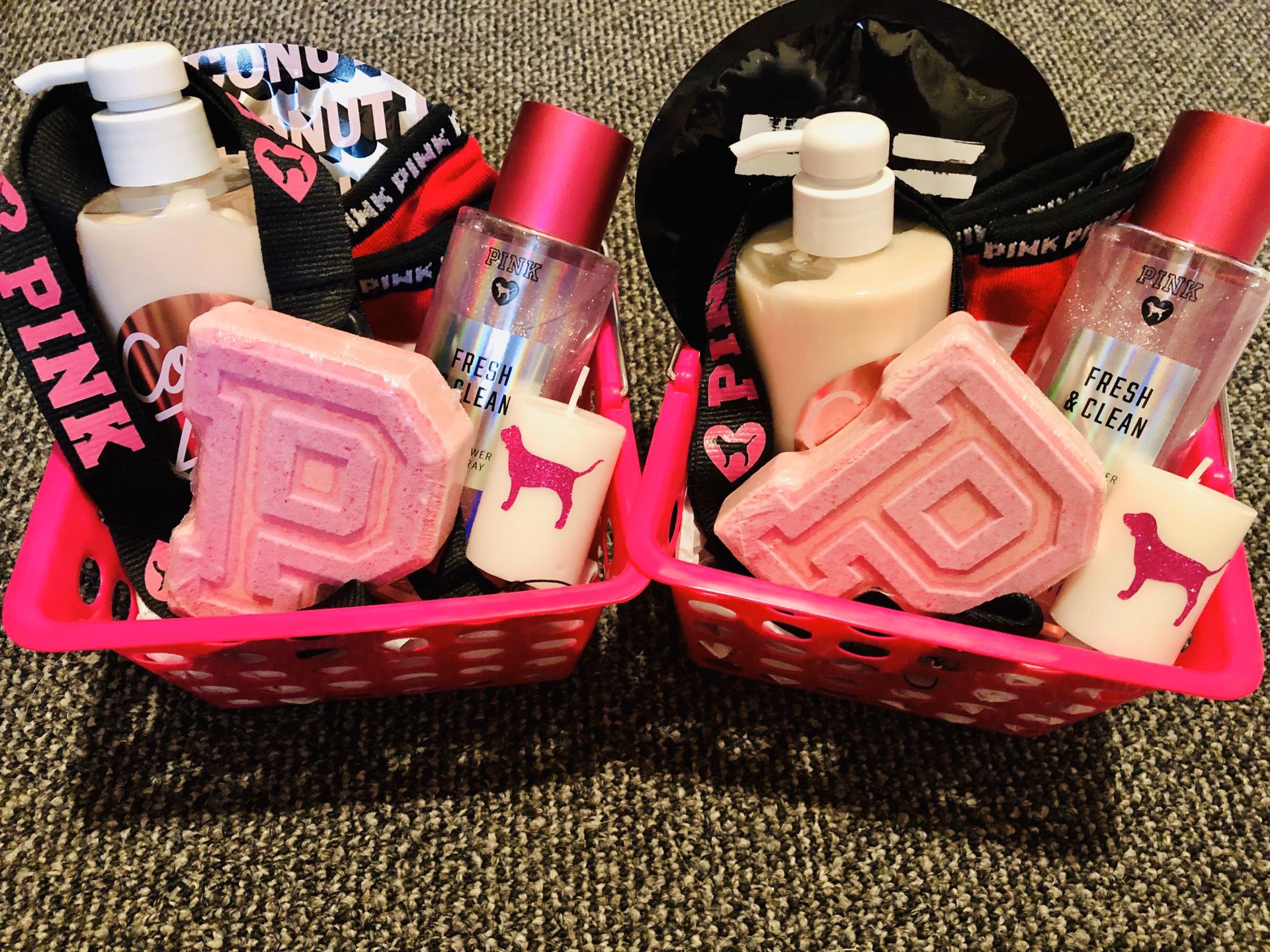 Victoria’s Secret Pink Christmas gift baskets
