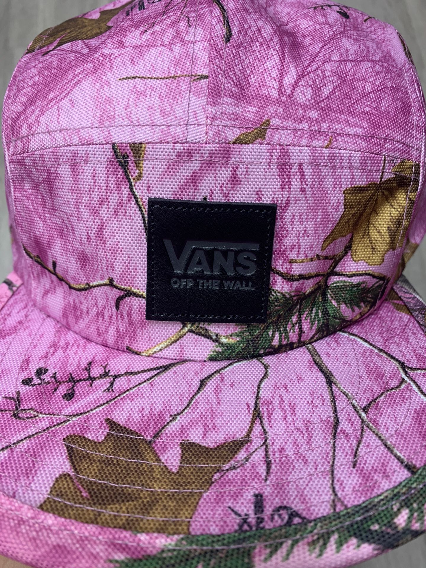 NWT X VANS Off The Wall REAL TREE XTRA HAT 5-Panel PINK CAMO Strapback WOMENS
