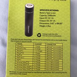 Gear new portable head micro mobile charging powerbank with charging cable box good for all devices iPhone tablets android n more
