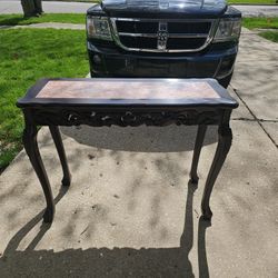 Small Table Marble Top.    Few Small Bubbles On Top 