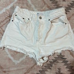 Zara white shorts
