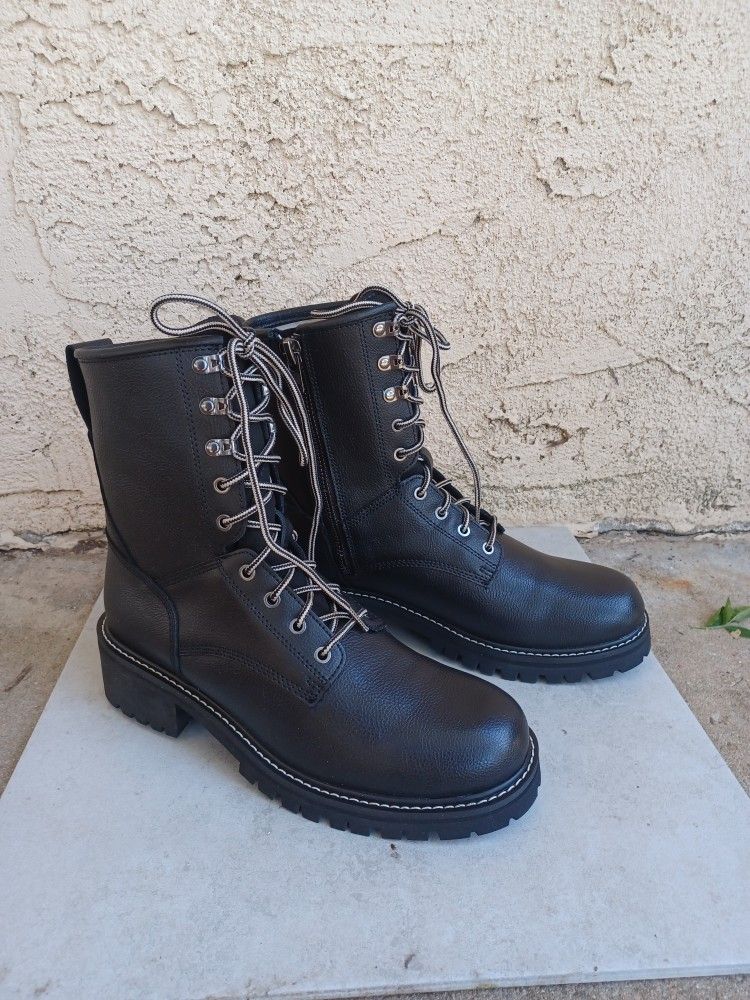 Steve Madden DREVAN Black Combat Boots SIZE 11