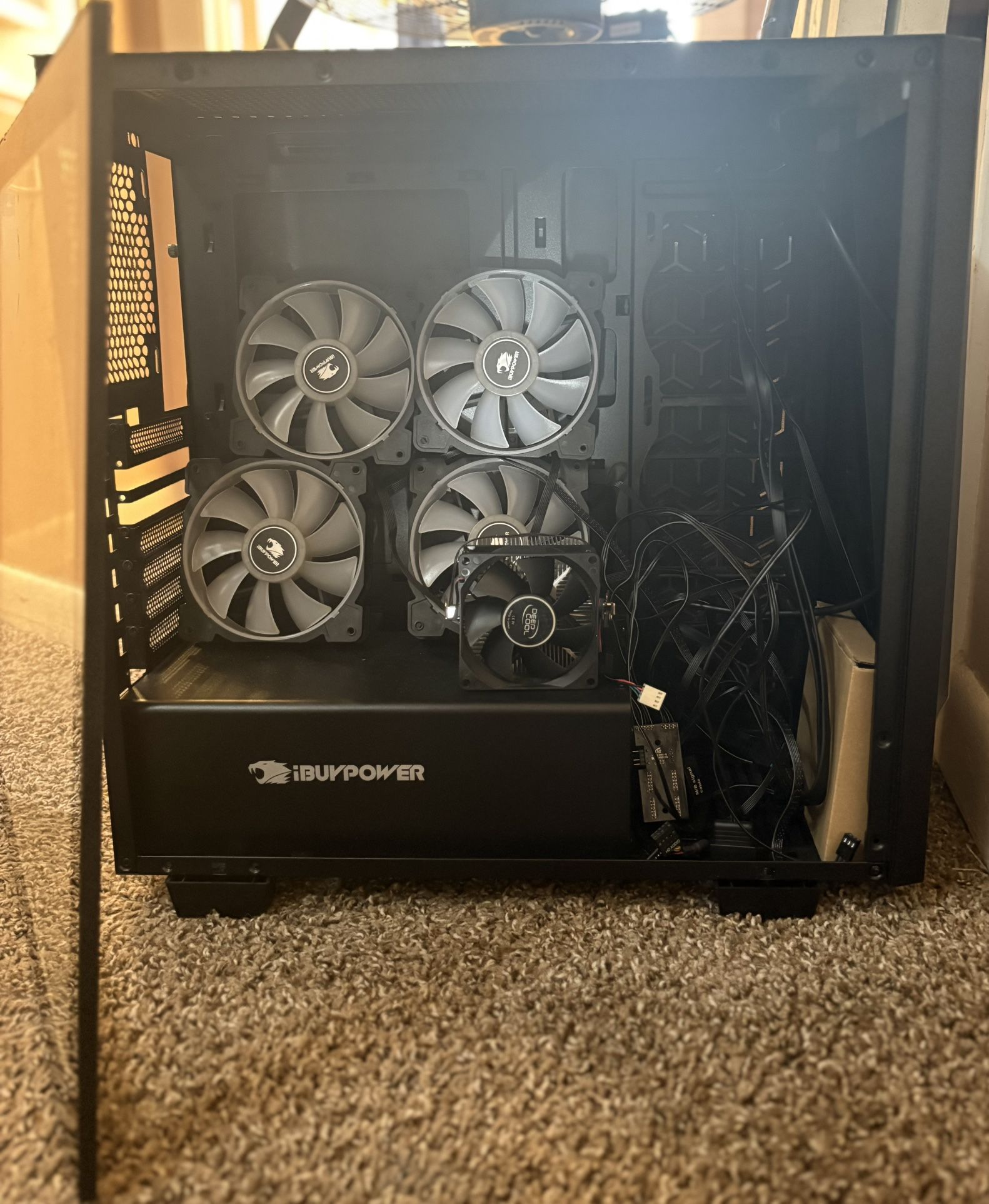 RGB cyber power Case 4 RGB Fans And CPU Cooler