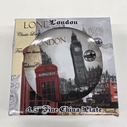 London Themed 4.5" China Plate