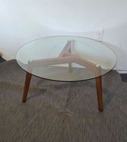 Glass Top Coffee Table – Mid-Century Modern,BRAND NEW