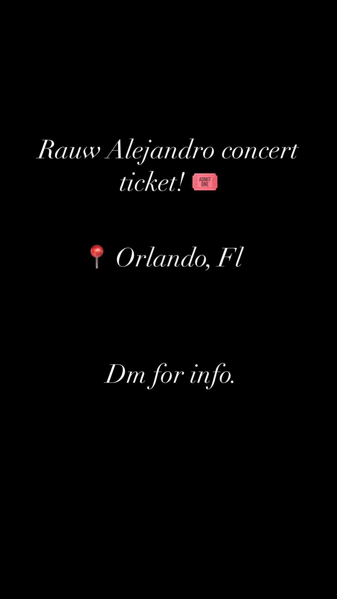 Rauw Alejandro Concert Ticket