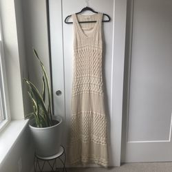 Ivory Crochet Maxi Dress