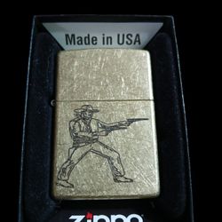 Custom Engraved Zippo Cowboy