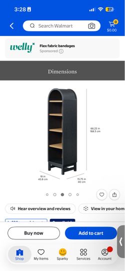 Better Homes & Gardens Juliet Narrow Arch Bookcase Black/Light Honey