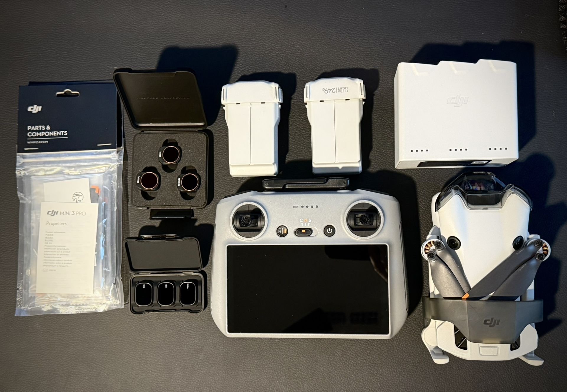 DJI Mavic Pro Mini 4  Fly More Combo w/ Polar Pro Filters 