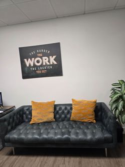 Chesterfield-Style Leather Sofa