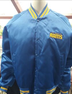 Vintage Los Angeles Rams Chalk Line Satin Jacket Men L