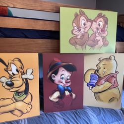Vintage 4-pack Disney Canvas