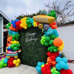 Mexican Theme Balloon Decor 
