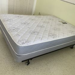 Double Size Mattress with Box Spring & Frame