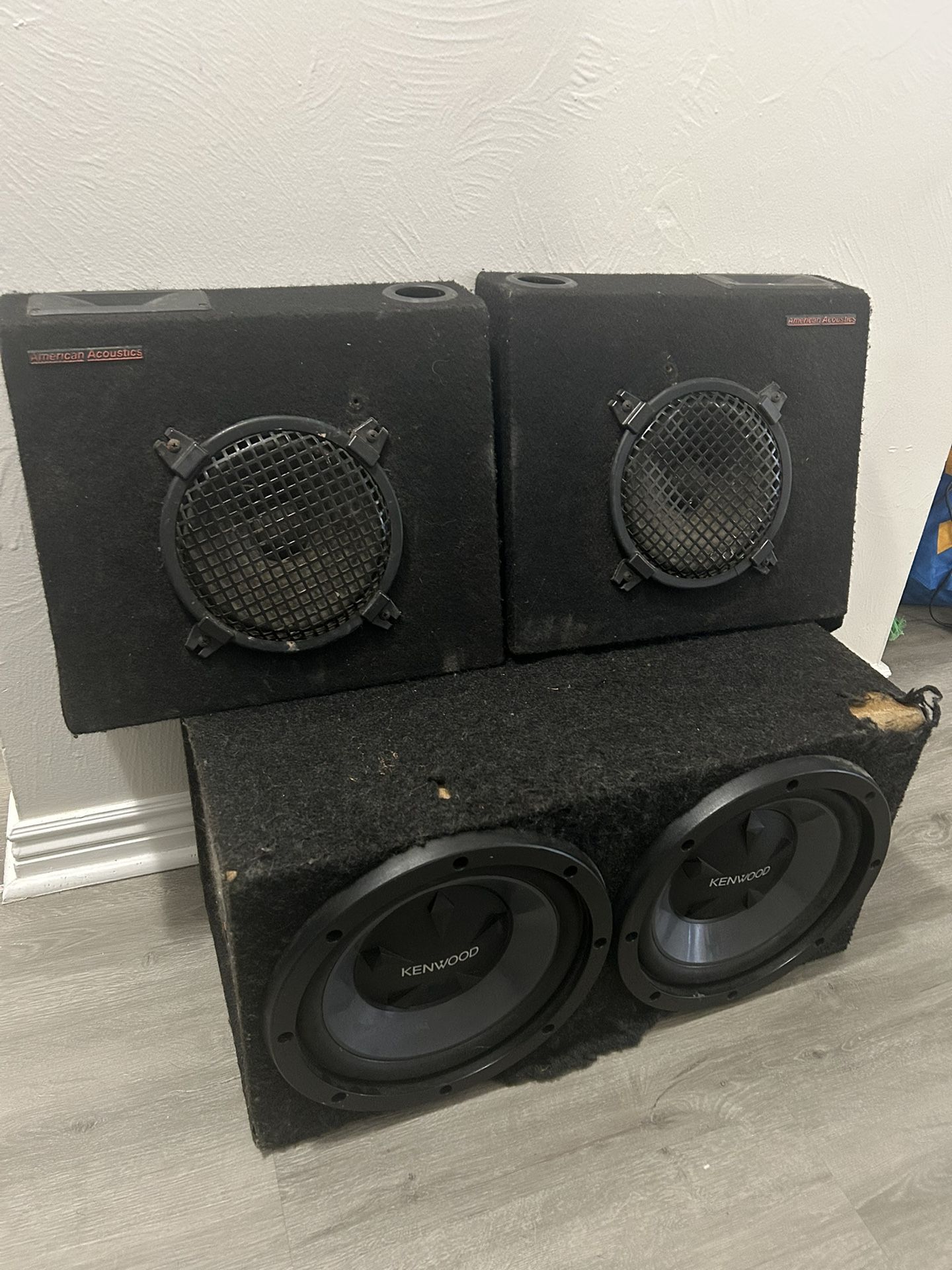 🔊 Car sound system - Kenwood Subwoofers + American Acoustics Speakers 🔊