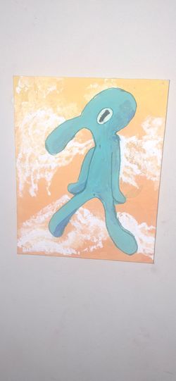 Squidward hand painted