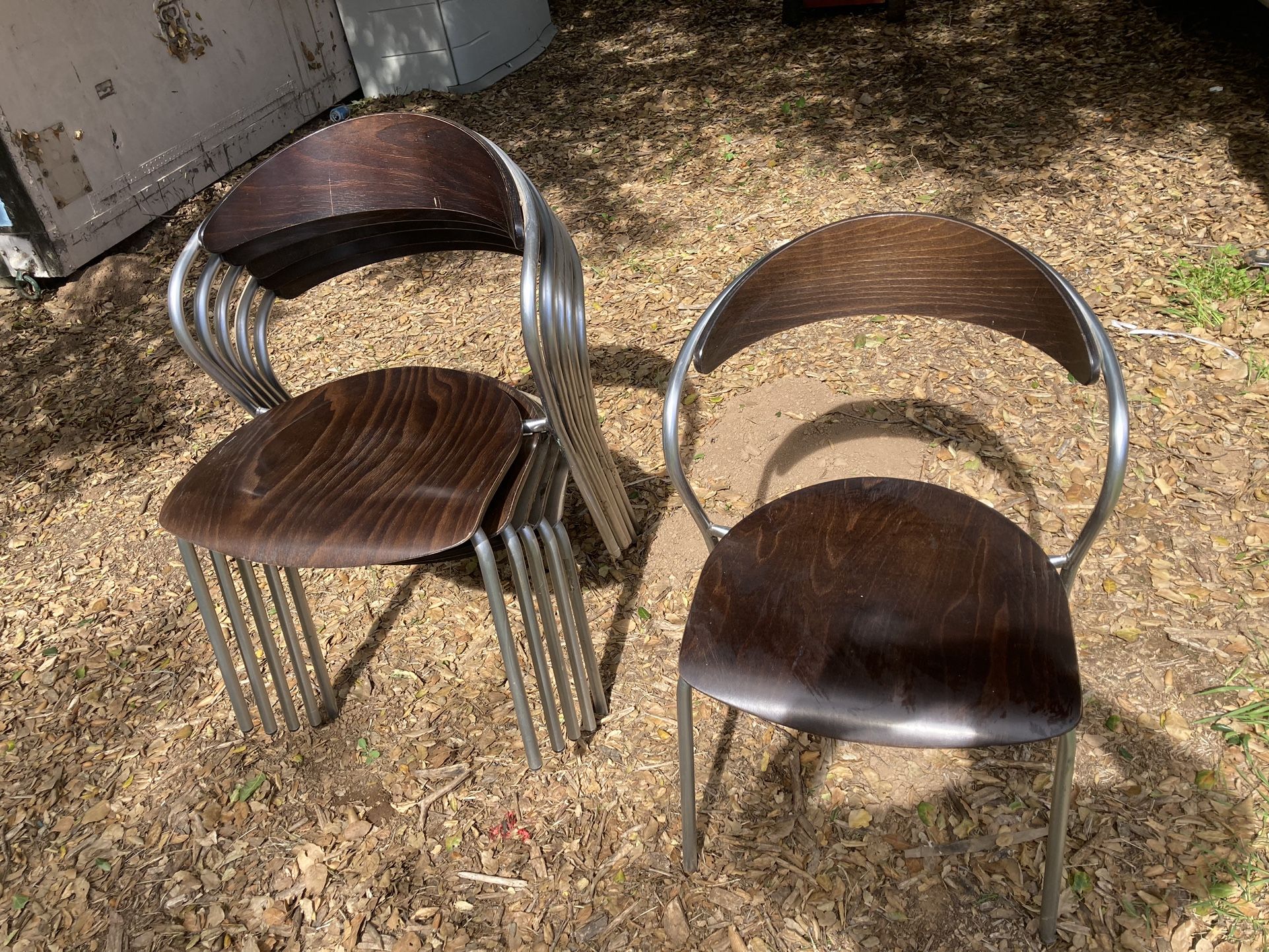 Mid Century Italian Dining Chairs (stackable)