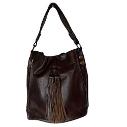 Patricia Nash Women’s Otavia Brown Leather Bucket Bag