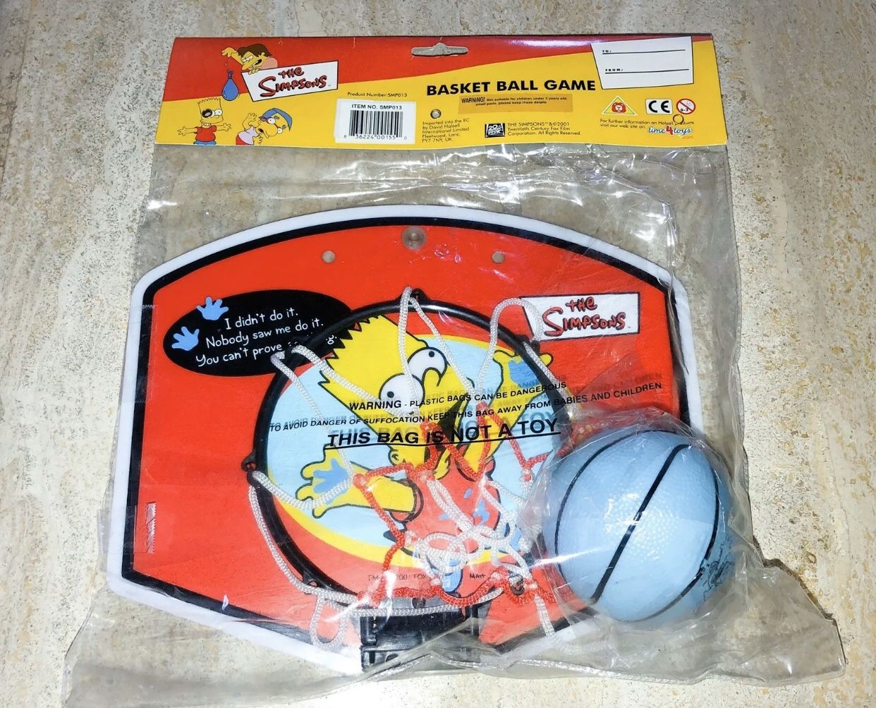 The Simpsons Basketball Game Basket Ball Game Bart Simpson Mini Bball Hoop 2001