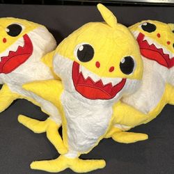 Baby Shark 10" Singing Light Up Musical Plush Yellow Shark Fun (EACH)