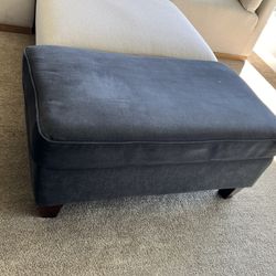 Dark Grey Ottoman With Storage 