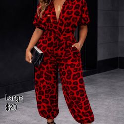 Animal Print Jumpsuits 