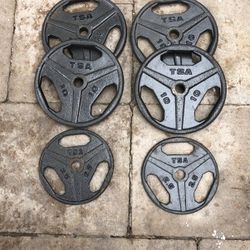 TSA weight plates 10lbs x 4+ 2.5x2