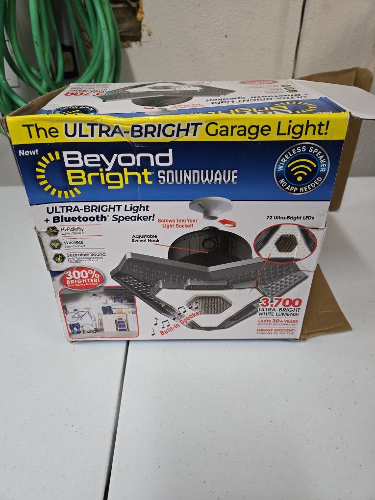 Garage Light With Bluetooth Speaker