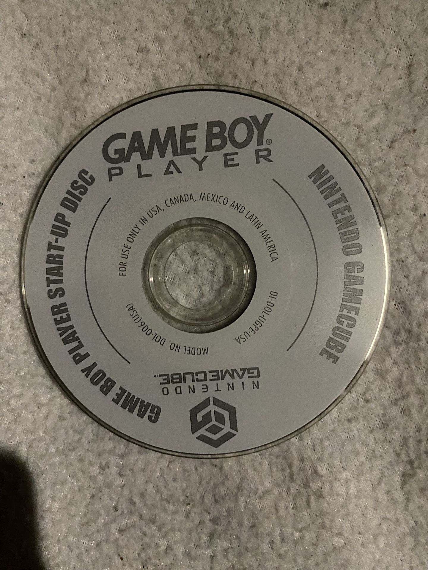 GameCube disc for gameboy player