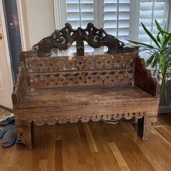 Antique Chinese Wood Bench