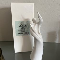 ENESCO Circle Of Love Figurine Porcelain: Light Of Love-Taper Candle Holder