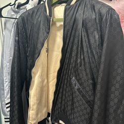 Gucci Reversible Bomber Jacket (Black/Beige) - AUTHENTIC NEW