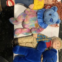 3 Beanie Babies With Tags Plus A California Baby