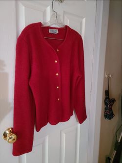 Tailored wool button up sweater