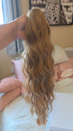 Long Wavy Blonde Hair Extension