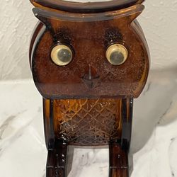 Vintage Plastic Owl Recipe Holder, Made In Hong King