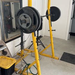 Squat/bench Rack With Pulley 