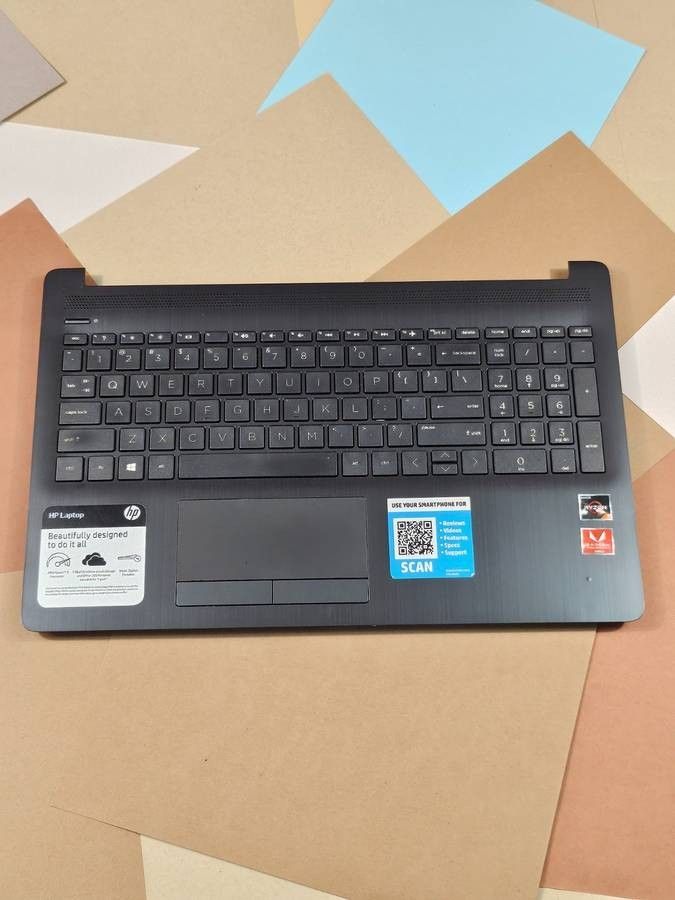 HP 15-db0051od Palm Rest Touchpad Keyboard Top 18WW1W4T601