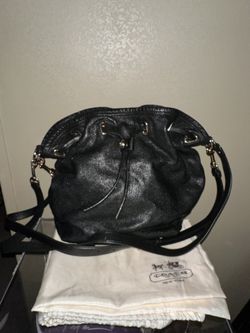 Coach Black Turnlock Tie Bucket Bag
