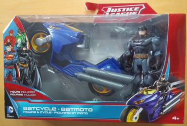 Batcycle and action figure
