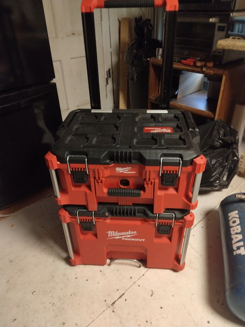 Milwaukee Pack out Tool Boxes$125 For Both