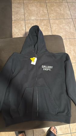 Gallery Dept. Black Zip-Up Hoodie