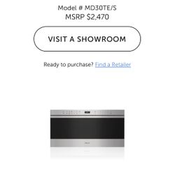 Wolf 30” Built-In Microwave Oven – Model MD30TE/S (2024)