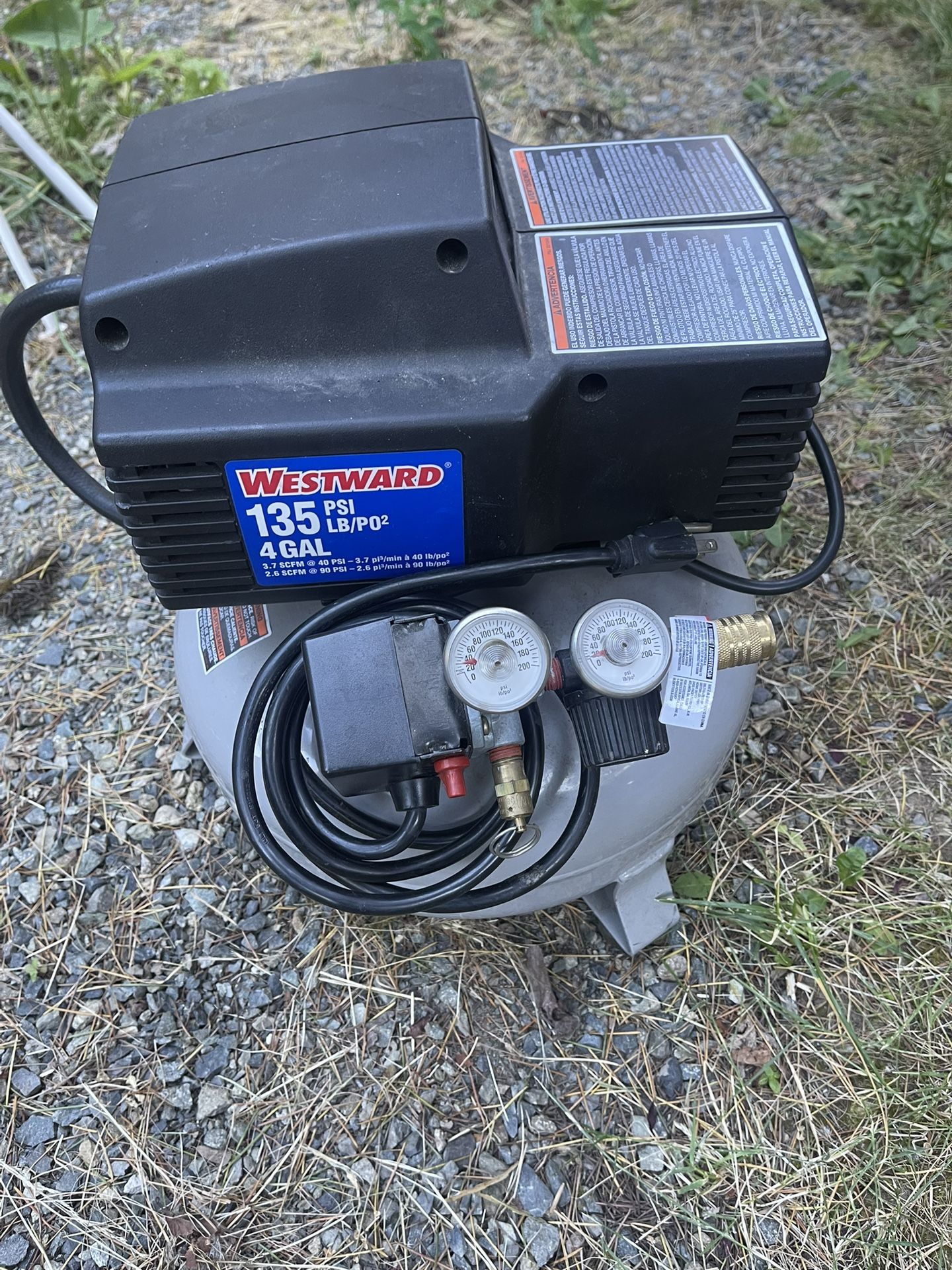 Westward 4 Gallon Air Compressor
